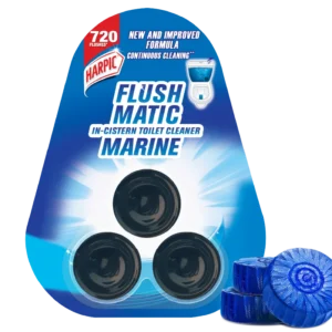 Harpic Flush Matic Marine In Cistern Toilet Cleaner 3X50gm